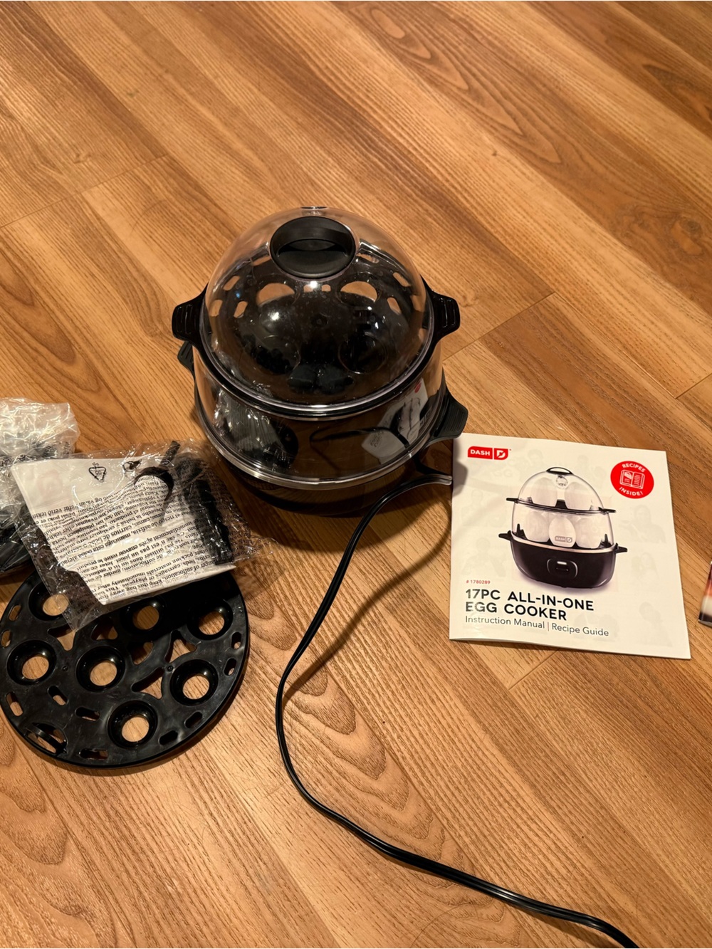 Ash 17-Piece All-In-One Egg Cooker in Black